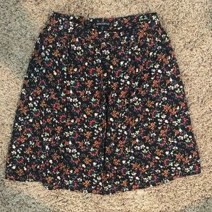 Floral knee length skirt